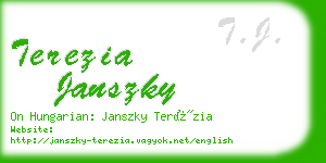 terezia janszky business card